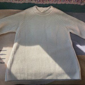 Creatures Of Comfort Chunky Raglan Cashwool Knit Sweater in Oatmeal